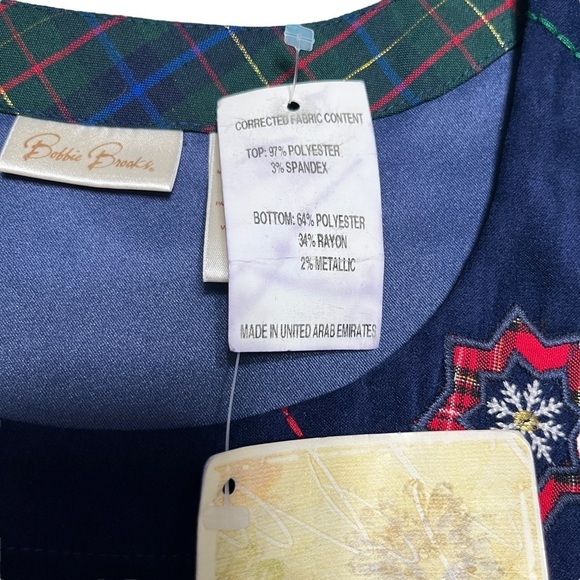 NWT Vintage Y2K Long Christmas Embroidered Jumper Dress Size Medium 8/10 - Picture 10 of 13